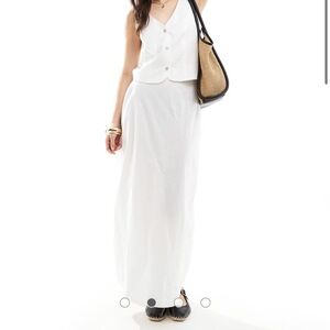 NWT linen ASOS vest and skirt set (attached as a dress)